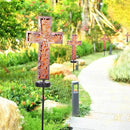 HUYIENO Solar Cross Garden Stake Lights 38inch Metal Outdoor Waterproof Memorial Garden Decor 2 Lighting Modes Cemetery Decorations for Grave for Remembrance Gifts & Sympathy Gifts by GreenHaven Gardens