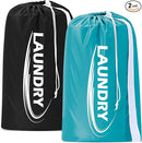 Sylfairy 2 Pack XL Laundry Bag with Strap,Heavy Duty Travel Laundry Bag,Rip-Stop Dirty Clothes Shoulder Bag with Drawstring,Easy Fit a Laundry Hamper or Basket Travel Essentials by TinyTreasures Baby Boutique