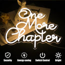 One More Chapter Neon Sign Read Books Neon Light Warm White Letter LED Signs for Wall Read Neon Lights Signs for Bedroom Study Reading Room Library Bookstore Classroom Decor Bookish Gifts by CozyNest Decor