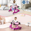 BABY JOY 4-in-1 Baby Walker, Foldable Activity Walker with Adjustable Height & Speed, Music, Lights, Steering Wheel, Comfy Seat Cushion, Activity Baby Push Walker for Boys Girls Aged 6 –18 (Purple) by TinyTreasures Baby Boutique