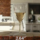 Oojami Elegant Plastic Champagne Flutes - 32 PCS, 7.8oz Disposable & Reusable Wine Glasses - Perfect for Home, Parties, Weddings, Birthdays & Celebrations (32, Gold Glitter) by CozyNest Decor