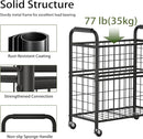 Laundry Hamper 3 Section, 145L Rolling Laundry Sorter Basket with Wheels, 3 Compartment Clothes Organizer Cart, Pull-Out Removable Bags for Laundry Room, Bathroom, Bedroom, Black by CozyNest Decor