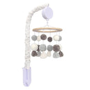 Lambs & Ivy Signature Pom Pom Musical Baby Crib Mobile - White/Gray by TinyTreasures Baby Boutique