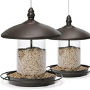 Pack of 2 Bird Feeder for Backyard Birds. Bronze by CozyNest Decor