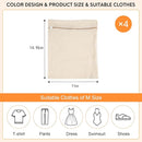 4-Piece Medium Durable Organic Cotton Mesh Laundry Bags with Sturdy Zippers and Breathable Mesh are Delicate Laundry Bags for Underwear, Clothes, Pants and Socks by TinyTreasures Baby Boutique