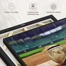 ElephantStock Baseball In Stadium Wall Art - Horizontal Framed Canvas - 1-Piece Living Room Wall Decor - Car Photography Canvas Print - Brown and Beige Decor for Wall - 13" X 9" by CozyNest Decor