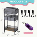 2IN1 Baby Diaper Caddy Organizer-3 Tier Rolling Storage Cart with Dividers - Bedside Diaper Caddy Cart for Baby Nursery Newborn Essentials-Mobile Utility Carts with Wheels for Changing Table by CozyNest Decor