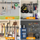WellMade 64'' Adjustable Garden Tool Organizer, Garage Storage System with Hooks, Wall Mount Tool Organization Rack, Black by GreenHaven Gardens