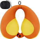 INFANZIA Kids Chin Supporting Travel Neck Pillow, Helps Support Head and Neck, Comfortably Designed for Head, Neck, and Chin Support - Gifts for Toddler/Child/Kids, Orange by TinyTreasures Baby Boutique