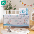 4 Piece Crib Bedding Set for Boys Girls, Infant Toddler Nursery Baby Bedding Sets Includes Cartoon Quilt, Fitted Crib Sheet, Crib Skirt and Plush Elephant Toy by TinyTreasures Baby Boutique