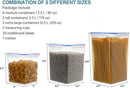 VERONES Large Tall Airtight Food Storage Containers, 10 PACK Plastic Airtight Kitchen & Pantry Organization, Ideal for Flour & Sugar Plastic Canisters with Labels by CozyNest Decor