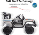 4WD Kids Ride on Car Truck, 12V 7Ah Kids Electric Vehicles Car Ride on Toy for Toddlers 3-5 with Remote Control - White by TinyTreasures Baby Boutique