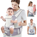 Baby Carrier Newborn to Toddler, Lightweight Ergonomic Baby Hip Seat Carrier Up to 33lbs, Adjustable Extended Waistband Infant Carrier with Breathable Sunshield, Light Grey by TinyTreasures Baby Boutique