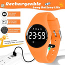 Kids Watches for Girls Boys Digital Sport Watch with Step Counter Pedometer Vibration Alarm Clock, No App Waterproof Fitness Tracker Kids Watch Boys Girls Teens Students Ages 5-16 by TinyTreasures Baby Boutique
