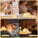 Big Face Rabbit Night Light, Adorable LED Bunny Night Lamp, Silicone Dimmable Nursery Nightlight for Girls, Silicone Rechargeable Bedside Touch Night Lights for Easter Decor by TinyTreasures Baby Boutique