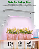 Sunco 3ft Grow Light LED, 30W, Full Spectrum, for Seed Starting, Seedling, Indoor Plants, Plug in Suspended Fixture, Link Up to 5, Inline Switch, UL/ETL 2 Pack by GreenHaven Gardens
