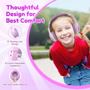 EarFun K2 Kids Bluetooth Headphones, Kids Headphones with Volume Limited, 40H Playtime, Built-in Mic, Stereo Sound, Foldable Over-Ear Headphone for School/Travel/iPad/Tablet, Violet by TinyTreasures Baby Boutique