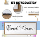 Sweet Dreams Wall Decor Above Bed 40x15 Inch Large Master Bedroom Hanging Wood Rustic Framed Farmhouse Sweet Dreams Sign Guest Room Aesthetic And Minimalist Over Bed Wall Art（Wood White） by CozyNest Decor