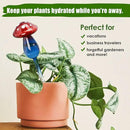 NiHome Mushroom Spike Self-Watering Bulb 2-Pack 10" Long Gradient Red Blue Hand-Blown Glass Globe Pot Plant Waterer for Home Indoor Outdoor Garden Patio Hanging Flower Automatic Irrigation System by GreenHaven Gardens