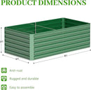 8x4x2 ft Raised Garden Bed, Large Metal Planter Raised Beds, Planters for Outdoor Plants for Vegetables, Flowers, Herbs, Fruits, and Succulents. by CozyNest Decor