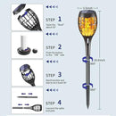 8 Pack Led Solar Torch Light with Flickering Flame Outdoor Waterproof Solar Flame Torch Garden Lights for Outside Yard Pathway Decoration by GreenHaven Gardens
