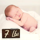 I'm Solid Wood Weekly Monthly Yearly Baby Milestone Age Blocks, Gender Neutral, Newborn Gifts & Keepsakes for Picture Props (3 Pcs/Brown) by TinyTreasures Baby Boutique