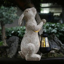 Garden Statues Rabbit with Solar Lights-Bunny Figurine Outdoor Easter Decorations Rabbit Decor for Lawn,Balcony-Yard Art Garden&Patio Decor,Unique Housewarming&Birthday Gifts for Women by GreenHaven Gardens
