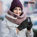 Geyoga 2 Pairs Women's Winter Touch Screen Gloves Soft Warm Fleece Lined Knit Elastic Cuff Winter Texting Gloves by TinyTreasures Baby Boutique