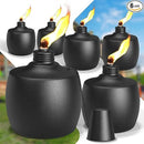 6-Pack Citronella Tabletop Torches, 21.5 oz Table Top Torches for Outdoor, Metal Oil Burner Candles, Garden Torches with Fiberglass Wick for Yard, Patio, Deck, Garden, Party, Landscape by GreenHaven Gardens