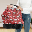 Binienty Christmas Santa Claus Nursing Cover for Moon Christmas Decor Soft Lightweight Car Seat Canopy Multi Use Breastfeeding Covers Breathable and Comfy by TinyTreasures Baby Boutique
