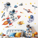 Astronaut Wall Decals - Outer Space Planets Rocket Boys Wall Stickers - Baby Nursery Kids Room Daycare Playroom Wall Decor by TinyTreasures Baby Boutique