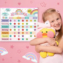 Reward Chart for Kids,Magnetic Behavior Chore Chart for Kids at Home,26 Rainbow White Chore Charts,1960 Star Stickers,56 Reward Stickers,Incentive Chore Chart to Develop Responsibility and Good Habits by CozyNest Decor