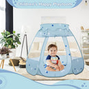 Baby Ball Pit for Toddler with 50 Balls, Kids Pop Up Play Tent for Girls, Princess Toys Gifts for Children Indoor & Outdoor Playhouse (Greyish-Blue: Gray/White/Babyblue, 109x90cm/50 Balls) by TinyTreasures Baby Boutique