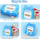 Kidzdo 520 Bilingual Spanish English Talking Flash Cards, Christmas Birthday Gifts for 2 3 4 5 6 Year Old Boys, Montessori Pocket Speech Therapy Toys, Portable Toddlers Toys for Ages 2-6 Kids, Blue by TinyTreasures Baby Boutique