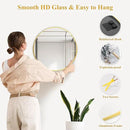 Fabuday Gold Circle Mirror for Bathroom - Small 18 Inch Round Mirror for Wall Decor with Golden Matte Frame, Living Room, Bedroom, Entryway Circular Mirrors by CozyNest Decor