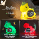 Alarm Clock for Kids with Night Light, Sleep Training Clock Time to Wake Clock, Rechargeable Silicone Light for Bedroom, Perfect Sleep Companion for Boys Girls, Blue Pony by TinyTreasures Baby Boutique