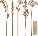 Metal Flowers for Outside,Decorative Garden Stakes,Flower Bed Decor Plant Stakes,Metal Art for Outside,Yard Art Outdoor for Lawn Yard, Walkway and Flower Garden by GreenHaven Gardens