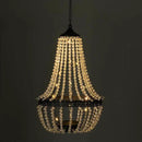 Hanging Solar Chandelier Outdoor, 30 Warm White Lights Acrylic Clear Beaded Chandelier with S Hooks Modern Lantern for Garden Yard Patio Gazebo Decorations, 28”H by CozyNest Decor