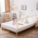 welspo 70 Inches Bed Rail for Toddlers Fold Down Safety Baby Bed Guard Swing Down Bedrail for Convertible Crib, Kids Twin, Double, Full Size Queen & King Mattress, Beige [Upgraded] (1 Pack) by TinyTreasures Baby Boutique