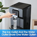 2 in 1 Bottom Load Water Cooler Dispenser with Ice Maker for 3 Gallon Bottle 17lbs Daily Capacity (NO HOT Water) Black by CozyNest Decor