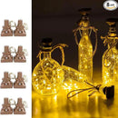 Solar Wine Bottle Lights Outdoor, 20 LED Cork Lights for Wine Bottles Waterproof, Fairy Lights Solar for Wedding Party Garden Patio Decor, Suitable for Most Wine Bottle Mouths-Warm White (8 Pack) by CozyNest Decor