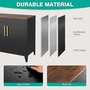 SISESOL Black Storage Cabinet with Doors and Shelves,30 inch Pantry Cabinet Sideboard with Leg,Small Accent Cabinets with Storage,Side Floor Cabinets for Home,Kitchen,Coffee Bar,Dining/Living Room by CozyNest Decor