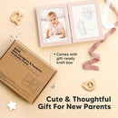 Personalized Baby Hand and Footprint Kit, Quick Dry Clay - Newborn Keepsake Feet and Handprint Kit, Nursery Picture Frame, New Mom Gifts for Baby Showers & Registry (Petal Pink) by TinyTreasures Baby Boutique
