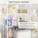 Ulif U8 Laundry Room Storage Organizer, Over The Washer and Dryer Storage Shelves for Laundry Organization, 35”W x 17.3”D x 76.2”H, Suit Washing Machine Width Within 32.6”, Hold 304 lb, White by CozyNest Decor