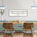 Bless the Food Before Us Sign Wall Decor 40"X15" Large Farmhouse Dining Room Wall Decor Framed Wood Rustic Home Wall Art Kitchen Decoration (White) by CozyNest Decor