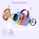 Mini Karaoke Machine for Kids, Birthday Easter Gifts Toys for Girls Boys Ages 3-12+, Portable Bluetooth Speaker with Upgraded 2 Wireless Microphones, Toddler Toys for Singing Home Party Family, Purple by TinyTreasures Baby Boutique