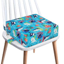 Toddler Booster Seat for Dining Table,4 Inches Washable Double Safer Straps Non-Slip Bottom Booster Seat for Kids, Portable Travel High Density Sponge Detachable Increasing Cushion for Child by TinyTreasures Baby Boutique