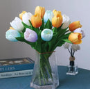 Buart Summer-Colors Tulip Flowers Artificial Luxury Big Tulip Valentine's Day Mother's Day Easter Home Kitchen Wedding Decorations(11pcs) by CozyNest Decor