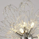 Modern Small Chandeliers, Sputnik Sunflower Crystal Beaded Hanging Lamps, Round Chrome Dandelion Pendant Light for Kitchen Island Bathroom Bedroom Entryway (Chrome 8Lights) by CozyNest Decor