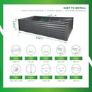 GARDMAX 8x4x2FT Galvanized Raised Garden Bed Kit, Metal Planter Boxes Outdoor with Easy Assembly, Large Garden Bed for Vegetables, Fruits, Flower, Herbs Rectangle Dark Gray by CozyNest Decor